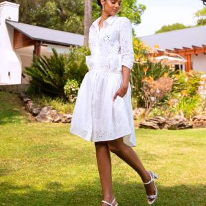 Frilled Waist Cotton Shirt