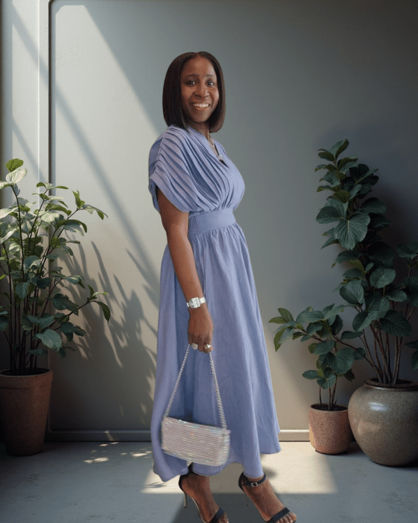Cocoon linen dress